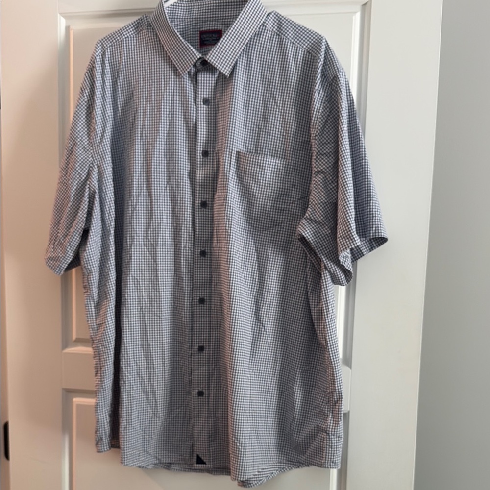 Men's Blue Untuckit Checkered Shirt